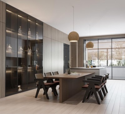 现代家居餐厅3D模型下载